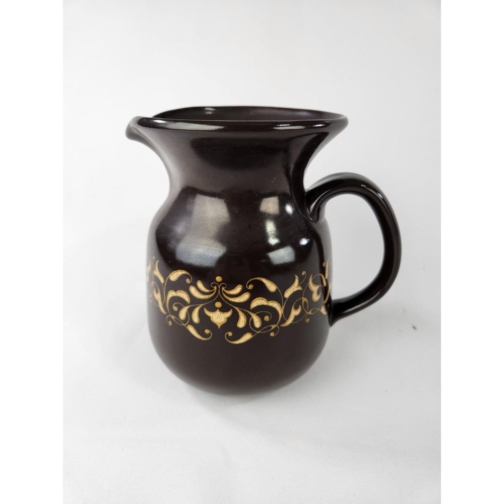 Franciscan Jamoca Water Milk Pitcher Pottery decor Flower Vase Planter Brown